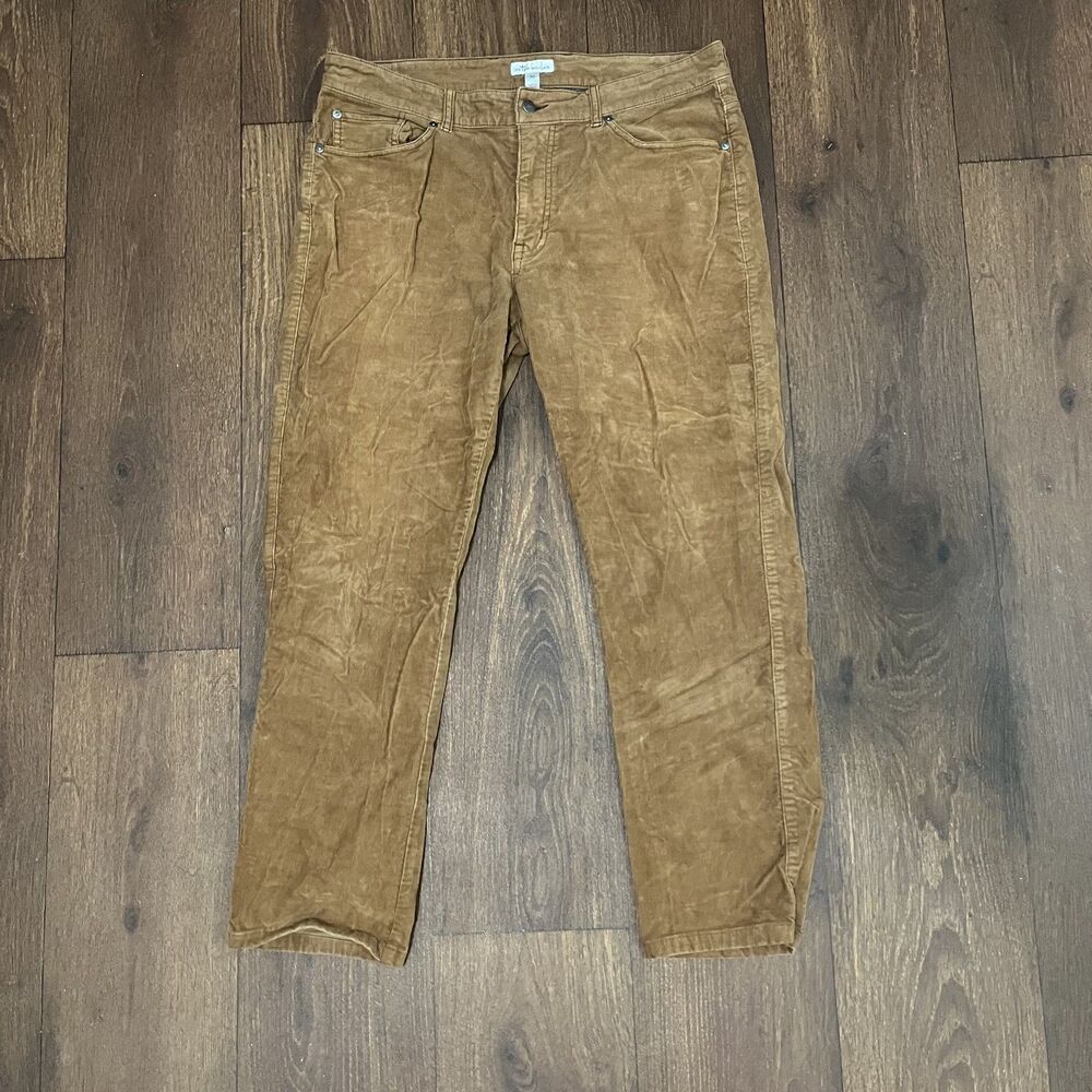 Peter Millar Pants Mens 36X28 Brown Corduroy 5 Pocket Straight Leg MF17B92